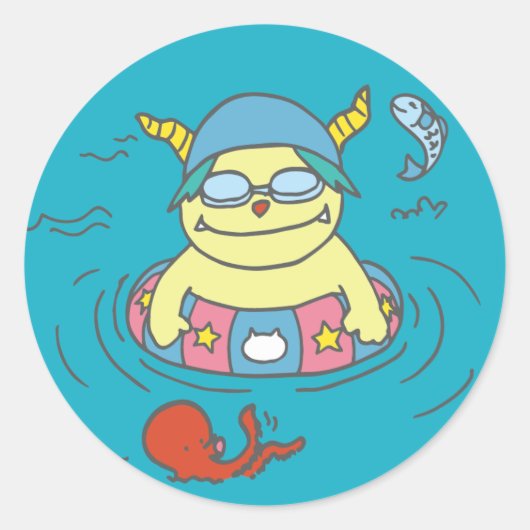 7月ﾓﾝｽﾀｰｼｰﾙ RUNDER AUFKLEBER (Vorderseite)