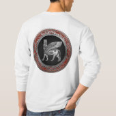 [700] Assyrian Winged Bull - Silver Lamassu T-Shirt (Rückseite)