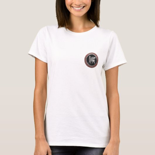 [700] Assyrian Winged Bull - Silver Lamassu T-Shirt (Vorderseite)