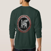 [700] Assyrian Winged Lion - Silver Lamassu Sweatshirt (Rückseite)