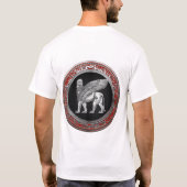 [700] Assyrian Winged Lion - Silver Lamassu T-Shirt (Rückseite)