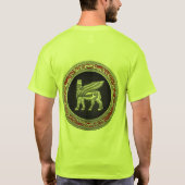 [700] Babylonischer Flügelbull [Silber] [3D] T-Shirt (Rückseite)