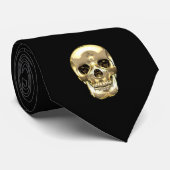 [700] Golden Human Skull Krawatte (Gerollt)