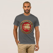 [700] Isländischer Drache, Landvættir [Gold] T-Shirt (Vorne ganz)