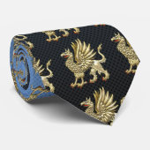 [700] Sacred Golden Griffin Krawatte (Gerollt)