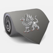 [700] Sacred Silver Griffin Krawatte (Gerollt)