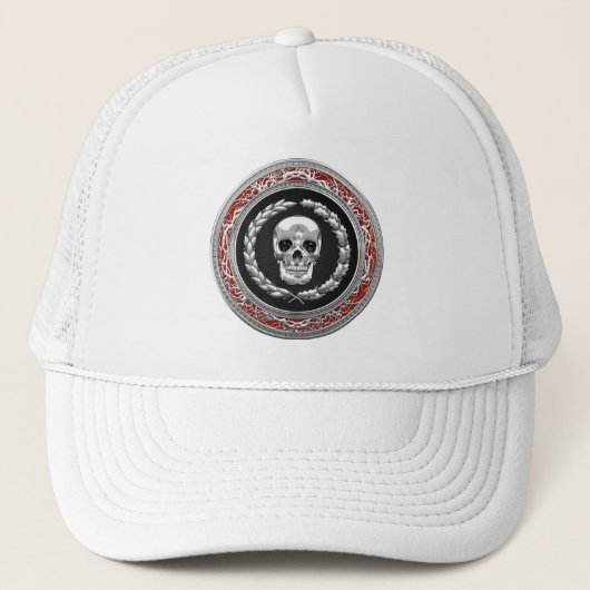 [700] Silberschädel Truckerkappe (Vorderseite)