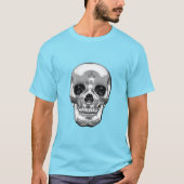 [700] Silver Human Skull T-Shirt (Vorderseite)