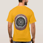 [700] Vegvisir - Viking Silver Magic Runic Compass T-Shirt (Rückseite)