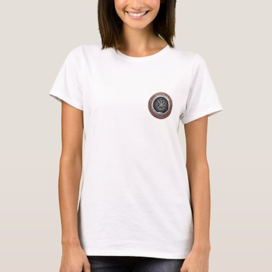 [700] Vegvisir - Viking Silver Magic Runic Compass T-Shirt (Vorderseite)