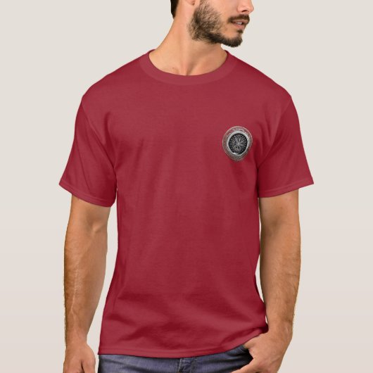 [700] Vegvisir - Viking Silver Magic Runic Compass T-Shirt (Vorderseite)