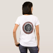 [700] Vegvisir - Viking Silver Magic Runic Compass T-Shirt (Schwarz voll)