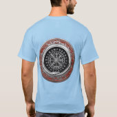 [700] Vegvisir - Viking Silver Magic Runic Compass T-Shirt (Rückseite)