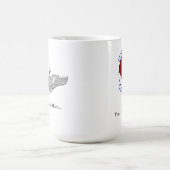 705 TRS, Sr ABM-Flügel, kundenspezifischer Text Kaffeetasse (Mittel)