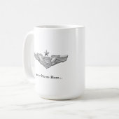 705 TRS, Sr ABM-Flügel, kundenspezifischer Text Kaffeetasse (Vorderseite Links)