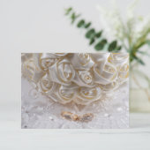 7060-Bridal Bouquet mit Hochzeitsrennen Einladung (Stehend Vorderseite)