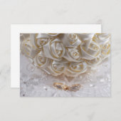 7060-Bridal Bouquet mit Hochzeitsrennen Einladung (Vorne/Hinten)