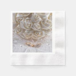 7060-Bridal Bouquet mit Hochzeitsrennen Serviette