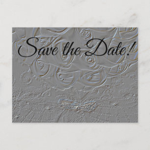 7060-E-Embossed Bouquet & Rings Einladungspostkarte