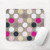 7096_polka-dots-44-pink-braun POLKA DOTS HOT PINK Mousepad (Mit Mouse)