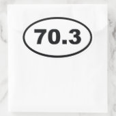 70,3 Meilen Half Triathlon Ovaler Aufkleber (Tasche)