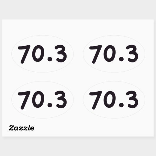 70.3 OVALER AUFKLEBER (Blatt)