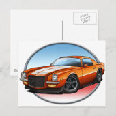 70-73 Orange W Camaro.png Postkarte (Vorne/Hinten)