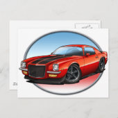 70-73 Red B Camaro.png Postkarte (Vorne/Hinten)