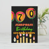 70. - 79. Geburtstagsparty Einladung (Stehend Vorderseite)