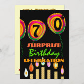 70. - 79. Geburtstagsparty Einladung (Vorne/Hinten)