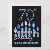 70. - 79. Geburtstagsparty Einladung (Vorderseite)