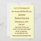 70. - 79. Geburtstagsparty Einladung Gold Candles (Rückseite)