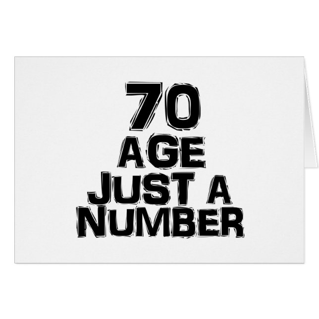 70 Age Just A Number Birthday Designs (Vorderseite (Horizontal))