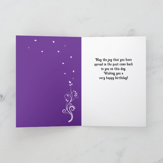 70 and Fabulous Foliage 70th Birthday Photo  Karte (Innenseite)