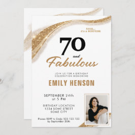 70 and Fabulous Gold 70th Birthday Einladung