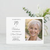 70 and Fabulous  Photo 70th Birthday Party Einladung (Stehend Vorderseite)