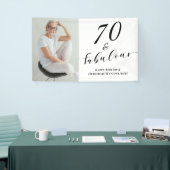 70 and Fabulous Seventy Birthday Photo Script Banner (Messeveranstaltung)