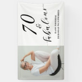 70 and Fabulous Seventy Birthday Photo Script Banner (Vertikal)