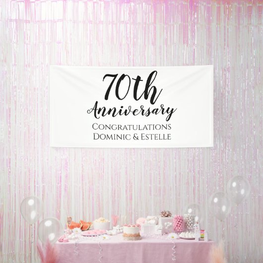 70. Annviersary Custom Party Banner (Party)