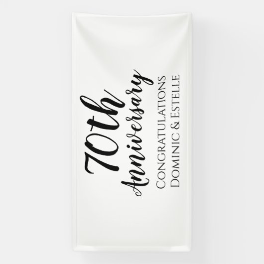70. Annviersary Custom Party Banner (Vertikal)