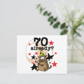 70 Bereits zum Geburtstag Postkarte (Stehend Vorderseite)