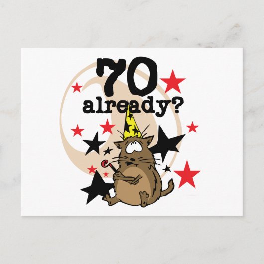70 Bereits zum Geburtstag Postkarte (Vorderseite)