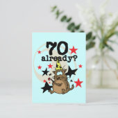70 Bereits zum Geburtstag Postkarte (Stehend Vorderseite)