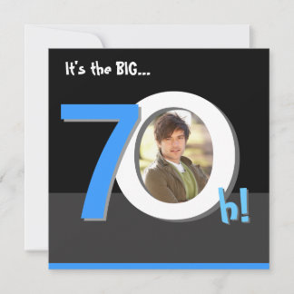 70. Big 7Oh! Geburtstagspartei von Foto-Vorlage Einladung