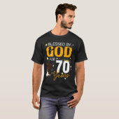 70 Birthday Blessed By God For 70 Years Old 70th B T-Shirt (Vorne ganz)