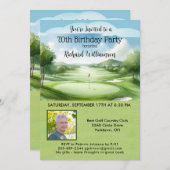 70. Birthday Party Foto Golf Einladung (Vorne/Hinten)