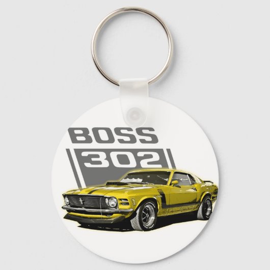70 Boss 302 Yellow Schlüsselanhänger (Vorderseite)