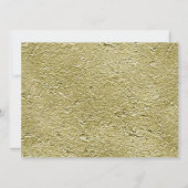 70. Custom Foto White Black und Gold Einladung (Rückseite)