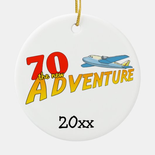 70 Das neue Adventure Flugzeug Keepake Ornament (Vorne)