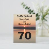 70. Ehemann Geburtstag Ihr Light Shines Sunset (Stehend Vorderseite)